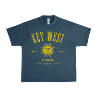 Midnight Navy key west florida vintage distressed style design souvenir Urban Heavy Tee - longCreatives