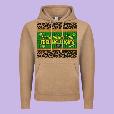 Dead Inside But Feeling Lucky 20oz Skinny Tumbler Vintage Hoodie Designed By Howdyjamesfarm