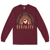 Burgundy equality melanin rainbow Long Sleeve Tee - OliviaCreatesArt