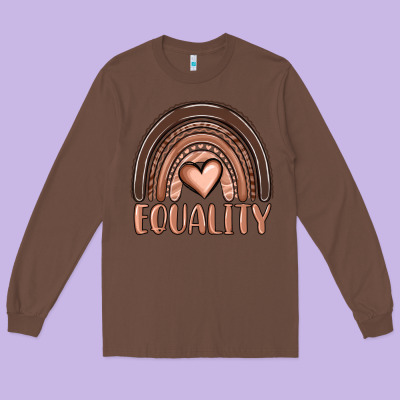 Equality Melanin Rainbow Long Sleeve Tee Designed By Oliviacreatesart