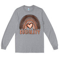 Heather Grey equality melanin rainbow Long Sleeve Tee - OliviaCreatesArt