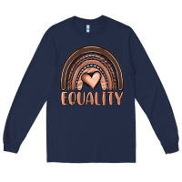 Navy equality melanin rainbow Long Sleeve Tee - OliviaCreatesArt