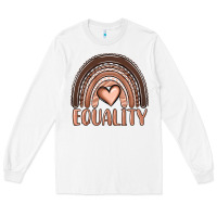 White equality melanin rainbow Long Sleeve Tee - OliviaCreatesArt