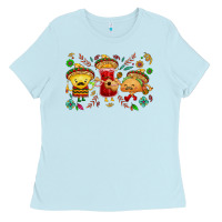 Baby Blue Mexican taco nacho and souce Ladies Tee - NancyCooperArtShop