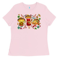 Bubblegum Pink Mexican taco nacho and souce Ladies Tee - NancyCooperArtShop