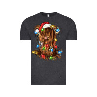 Vintage Black christmas heifer cow gnome Vintage Tee - CowGirlArtShop