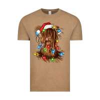 Vintage Coffee christmas heifer cow gnome Vintage Tee - CowGirlArtShop