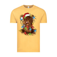 Vintage Mustard christmas heifer cow gnome Vintage Tee - CowGirlArtShop