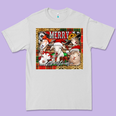 Merry Christmas Goats Tumbler Premium Tee Designed By Jasminsmagicworld