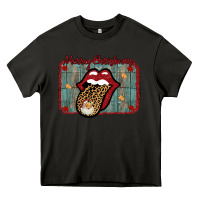 Asphalt Merry Christmas Lips Santa Heavy Core Tee - Bettercallsaul