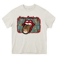 Merry Christmas Lips Santa Heavy Core Tee | Teevron