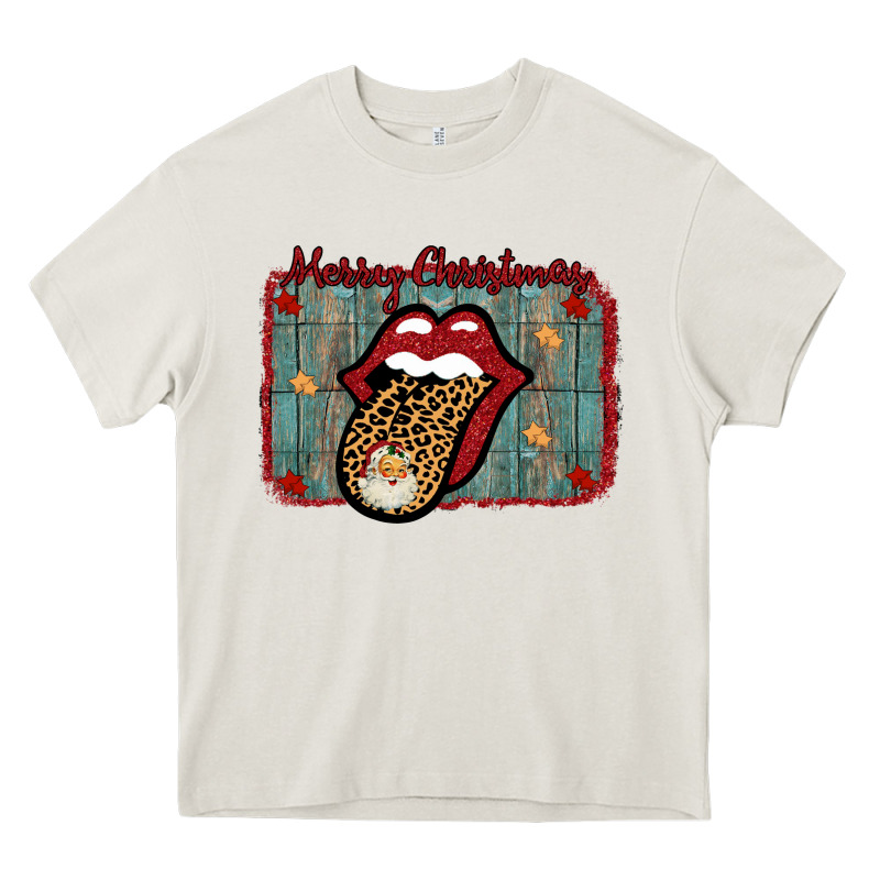 Merry Christmas Lips Santa Heavy Core Tee by Bettercallsaul | Teevron