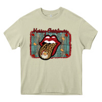 Mossy Merry Christmas Lips Santa Heavy Core Tee - Bettercallsaul