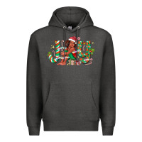Charcoal Heather Joy Girl Black Premium Hoodie - CowhideDigitalArt