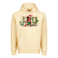 Pina Colada Joy Girl Black Premium Hoodie - CowhideDigitalArt