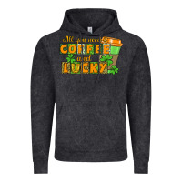 Vintage Black All you need is coffee and lucky Vintage Hoodie - CowGirlArtShop