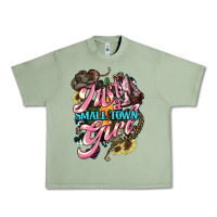 Oil Green Just a small town girl Urban Heavy Tee - HowdyJamesFarm
