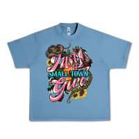 Pebble Blue Just a small town girl Urban Heavy Tee - HowdyJamesFarm