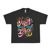 Pigment Black Just a small town girl Urban Heavy Tee - HowdyJamesFarm