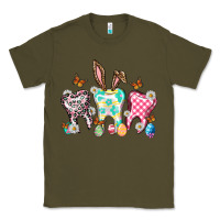Army Green Happy Easter Day teeth Classic Tee - HowdyJamesFarm