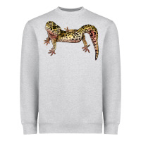 Heather Grey Gecko Lizard Illustrations Heavyweight Sweatshirt - LillyAllenDesigns