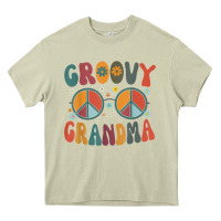 Mossy groovy grandma retro 70s peace sign design grandmother Heavy Core Tee - longCreatives