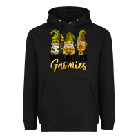 Black welcome gnomies sunflowers Heavyweight Hoodie - BarkalooDesign