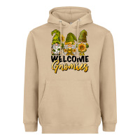 Mushroom welcome gnomies sunflowers Heavyweight Hoodie - BarkalooDesign