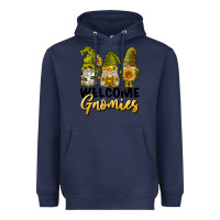 Navy welcome gnomies sunflowers Heavyweight Hoodie - BarkalooDesign