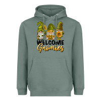 Sage welcome gnomies sunflowers Heavyweight Hoodie - BarkalooDesign