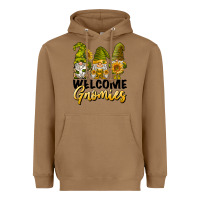 Toasted Coconut welcome gnomies sunflowers Heavyweight Hoodie - BarkalooDesign
