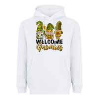 White welcome gnomies sunflowers Heavyweight Hoodie - BarkalooDesign