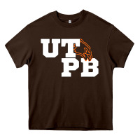 Chocolate Brown UTPB Permian Basin Student Heavy Core Tee - longCreatives