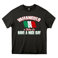 Asphalt Vaffanculo Have A Nice Day  Funny Italian Heavy Core Tee - longCreatives