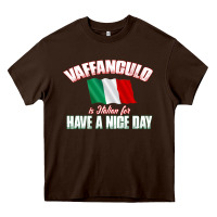 Chocolate Brown Vaffanculo Have A Nice Day  Funny Italian Heavy Core Tee - longCreatives
