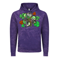 Cloud Purple St. Patrick's Day shamrock leopard and cowhide Vintage Hoodie - CowGirlArtShop
