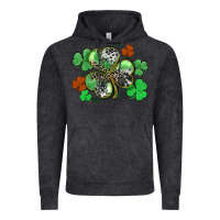 Vintage Black St. Patrick's Day shamrock leopard and cowhide Vintage Hoodie - CowGirlArtShop