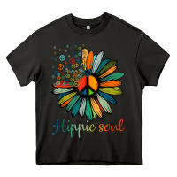 Asphalt daisy peace sign hippie soul tshirt flower lovers gifts Heavy Core Tee - longCreatives