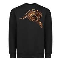 Black Royal Ball Python Illustrations Heavyweight Sweatshirt - LillyAllenDesigns