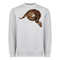 Heather Grey Royal Ball Python Illustrations Heavyweight Sweatshirt - LillyAllenDesigns