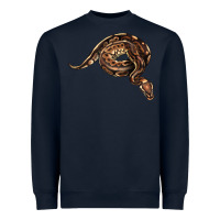 Navy Royal Ball Python Illustrations Heavyweight Sweatshirt - LillyAllenDesigns