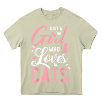 Mossy just a girl who loves cats cute cat lover gifts Heavy Core Tee - longCreatives