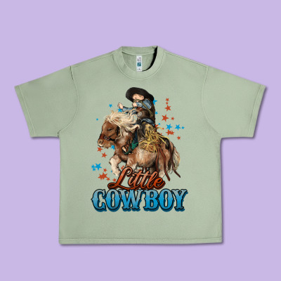 Little Cowboy Midilli Horse Kid Boy Urban Heavy Tee Designed By Howdyjamesfarm