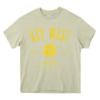 Key West Florida Vintage Distressed Style Design Souvenir Heavy Core Tee | Teevron