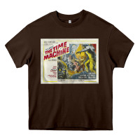 Chocolate Brown The Time Machine, Time Travel, Retro Movie Poster, Cult Classic, Futur Heavy Core Tee - longCreatives