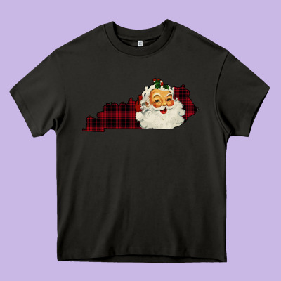 Kentucky Santa Ho Ho Heavy Core Tee Designed By Bettercallsaul