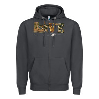 Smoke camouflage military boots love Zipper Hoodie - Artiststas