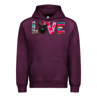 Mauve Wine belted galloway Urban Hoodie - AdoDesignShop