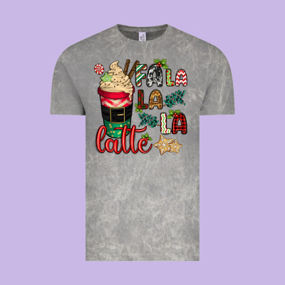 Fa La La La Latte Vintage Tee Designed By Cowgirlartshop