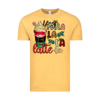 Vintage Mustard Fa la la la latte Vintage Tee - CowGirlArtShop